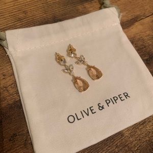 Rosalind Drop Earrings in Ox Gold